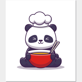 Cute Panda Chef Posters and Art